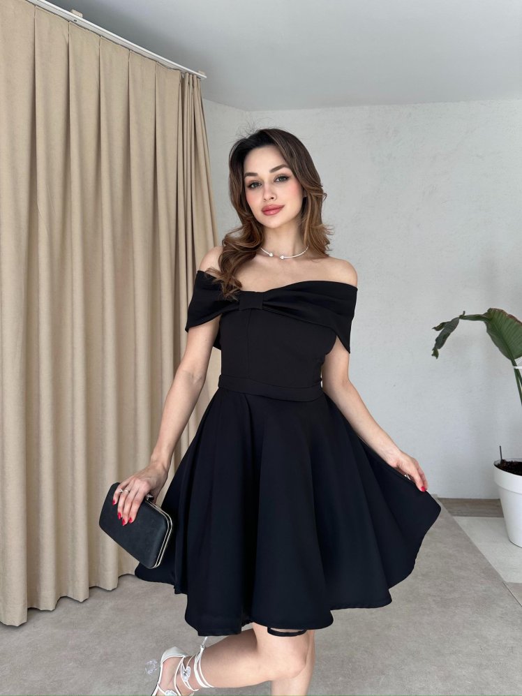 MORENO Mini Elbise 5032 - Siyah - Mooi Butik