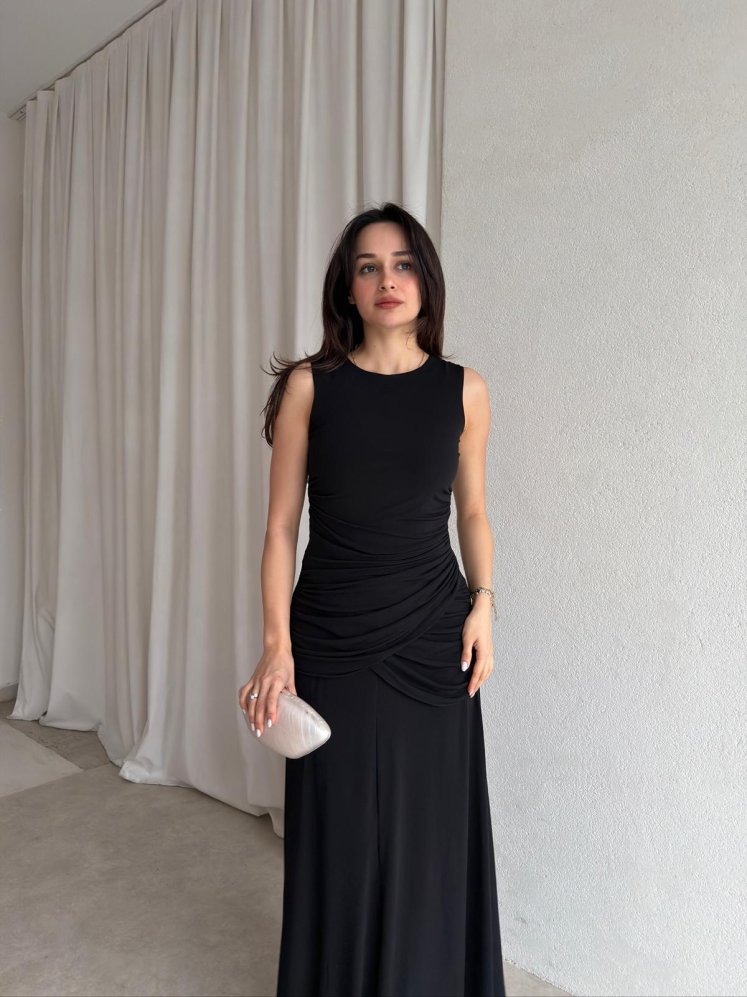 MORONİ Maxi Elbise 8829 - Siyah - Mooi Butik