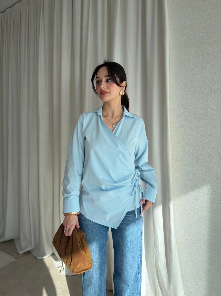 MORTAL Gömlek 8901 - Bebe Mavisi - Mooi Butik