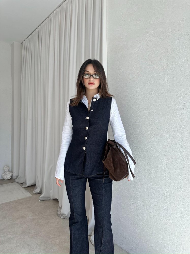 MUGLER Takım 8371 - Mavi - Mooi Butik