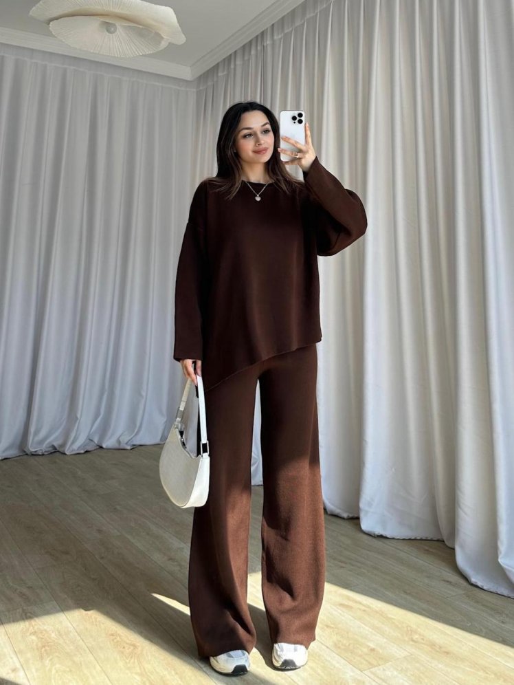 MUSCENT Triko Takım 8442 - Acı Kahve - Mooi Butik