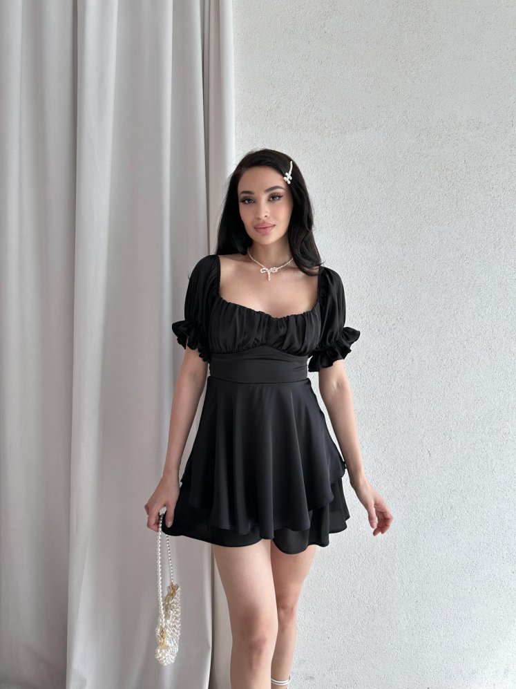 NAGEL Mini Elbise 5772 - Siyah - Mooi Butik