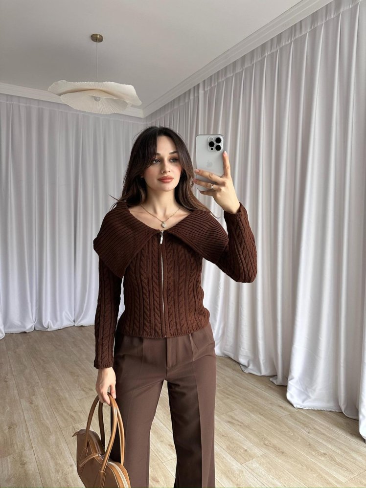 NARCİSSA Kazak 8504 - Acı Kahve - Mooi Butik