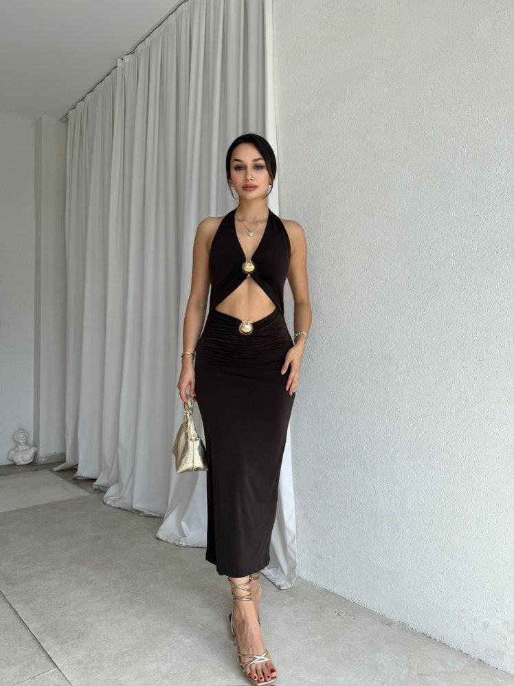 NEPTÜN Elbise 8108 - Acı Kahve - Mooi