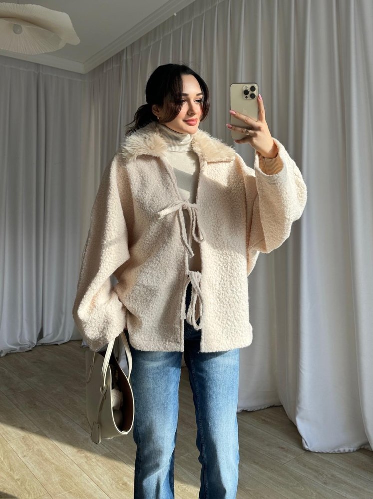 NERA Hırka 8562 - Krem - Mooi Butik