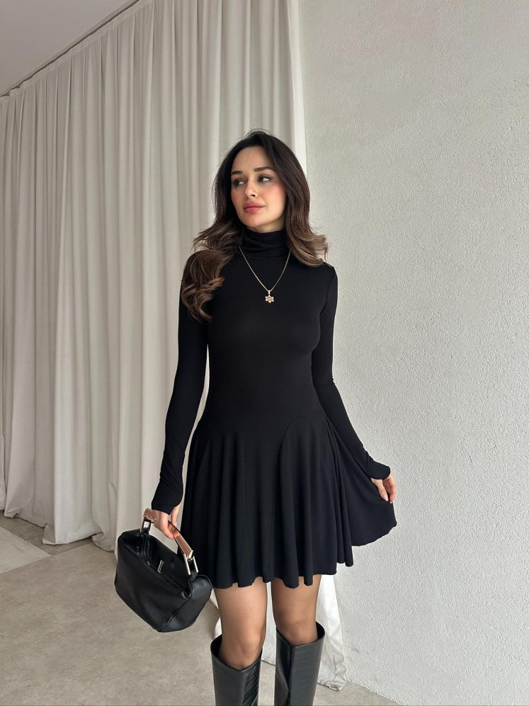 NİA Elbise 8233 - Siyah - Mooi Butik