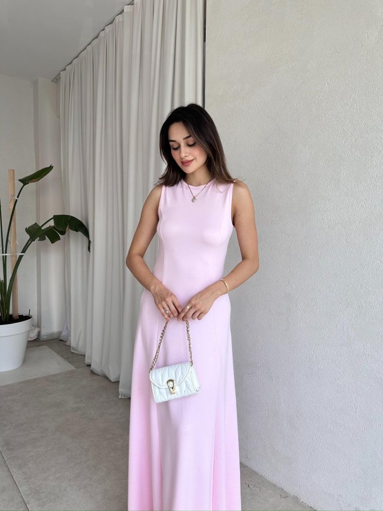 NOLLER Maxi Elbise 6748 - Pembe - Mooi Butik