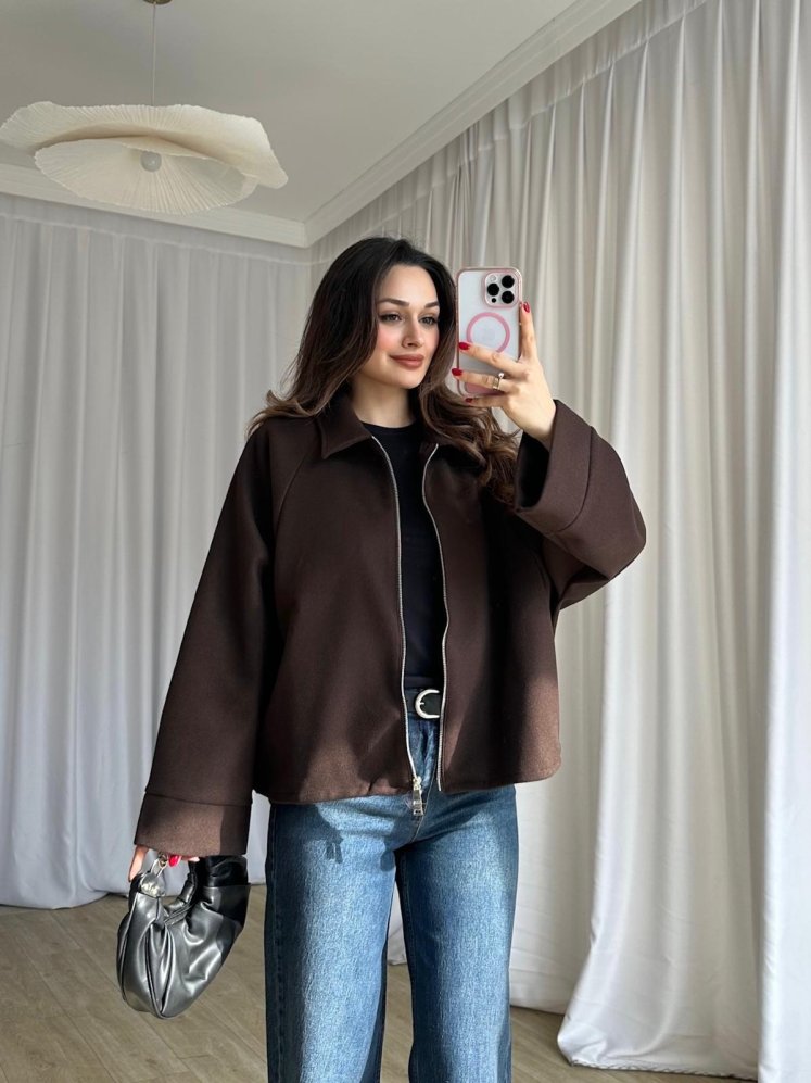 NUTS Kaşe Ceket 8666 - Acı Kahve - Mooi Butik