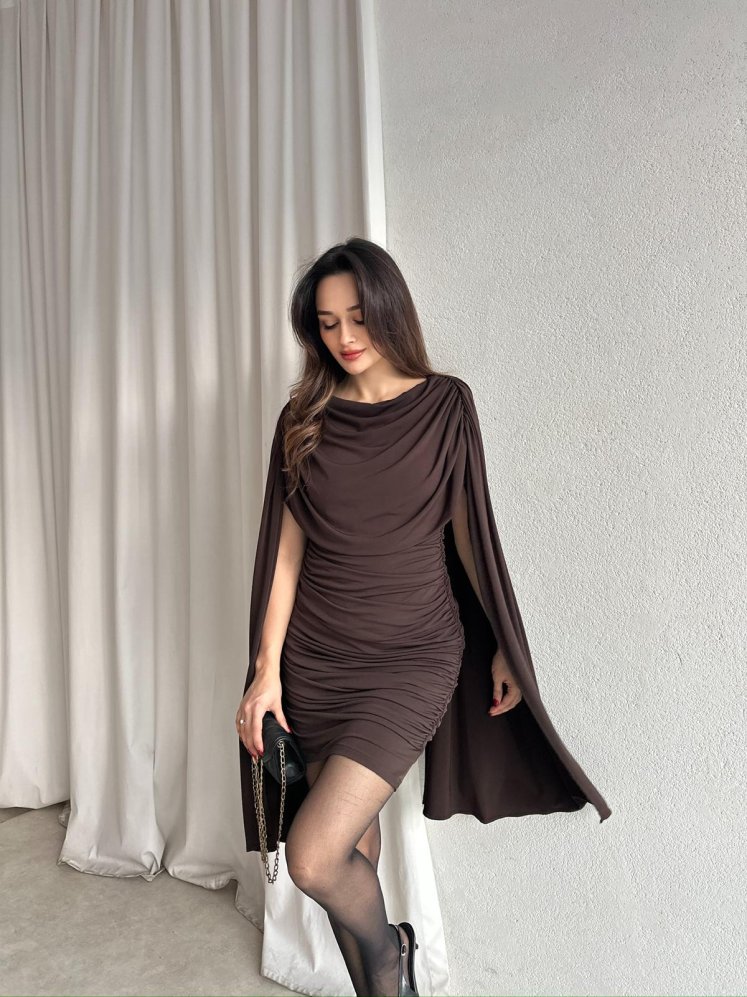 ODİN Elbise 3259 - Acı Kahve - Mooi Butik