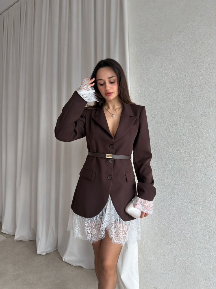 OLDEN Ceket Elbise 8892 - Acı Kahve - Mooi Butik