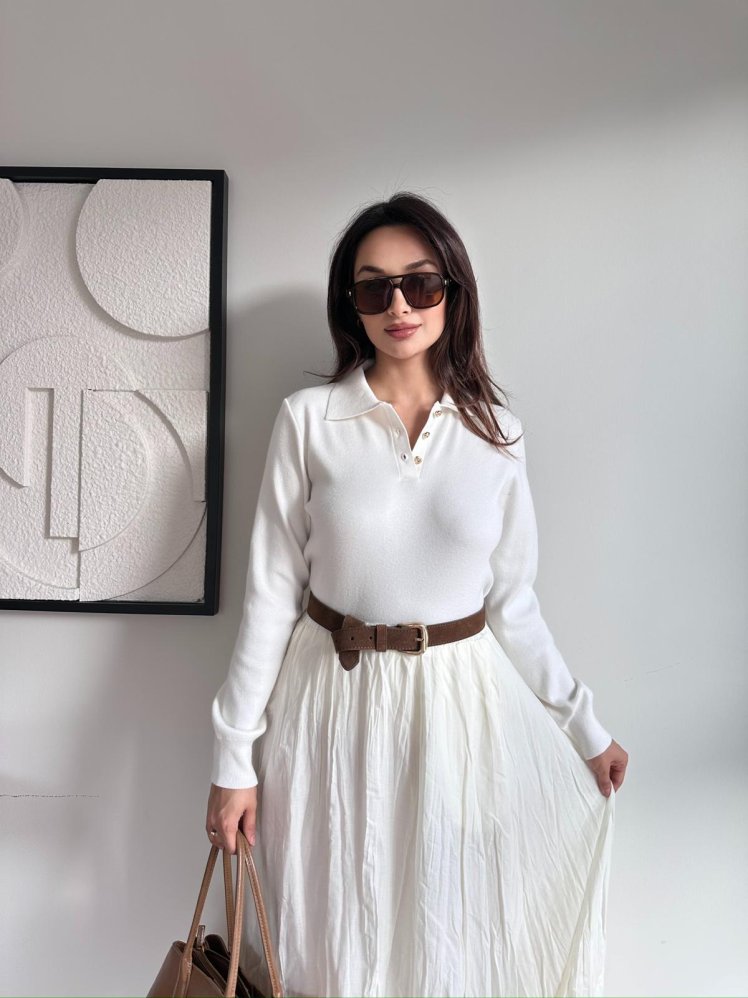 ORİN Kazak 8473 - Beyaz - Mooi Butik