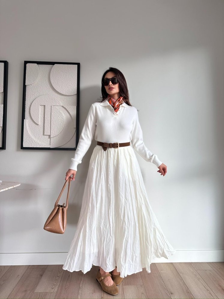 ORİN Kazak 8473 - Beyaz - Mooi Butik (1)