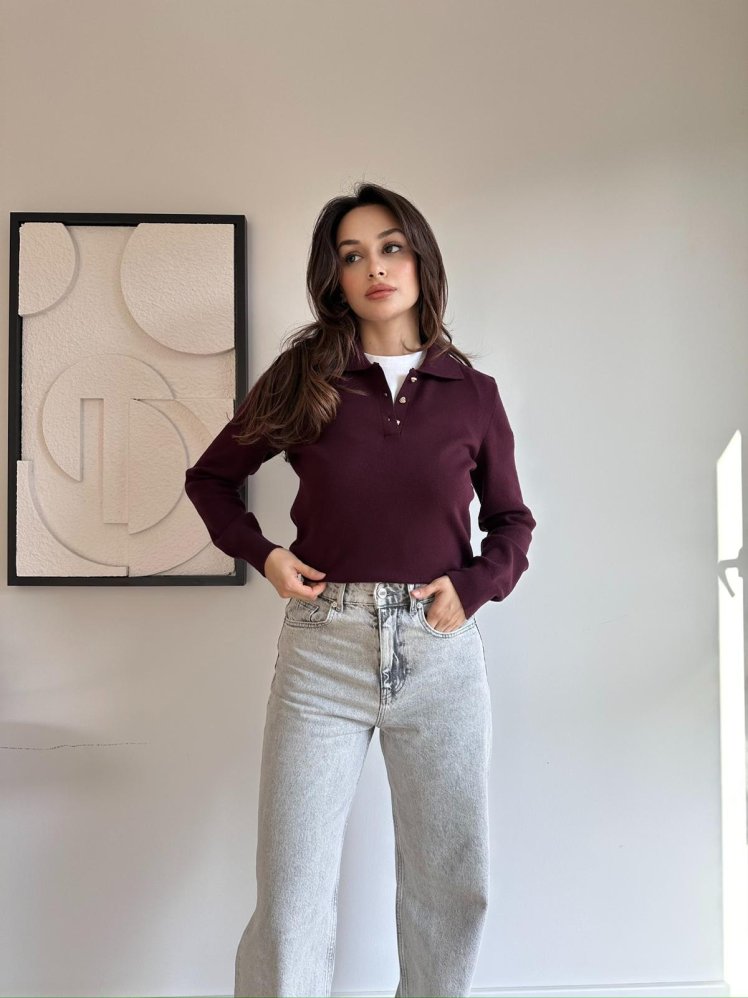 ORİN Kazak 8473 - Bordo - Mooi Butik