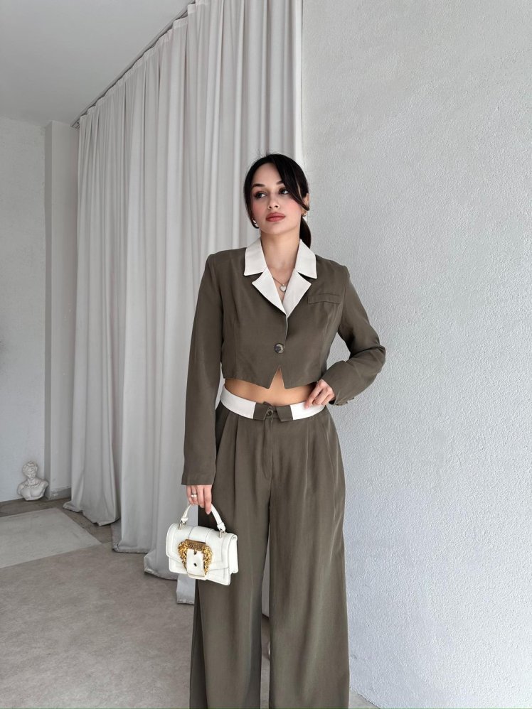 OSLO Takım 8395 - Haki - Mooi Butik