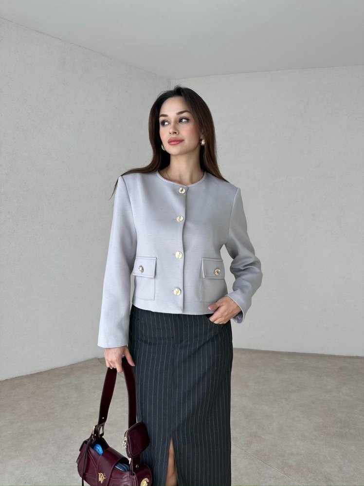 OSWELL Ceket 4002 - Gri - Mooi Butik