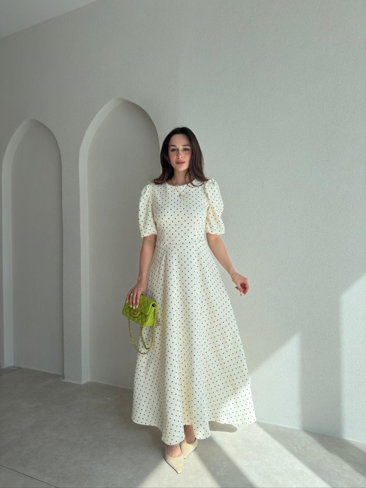 PALOMA Maxi Elbise 9071 - Beyaz - Mooi Butik