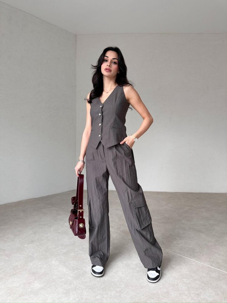 Paraşüt Kargo Cepli Alsace Takım 1099 - Füme - Mooi