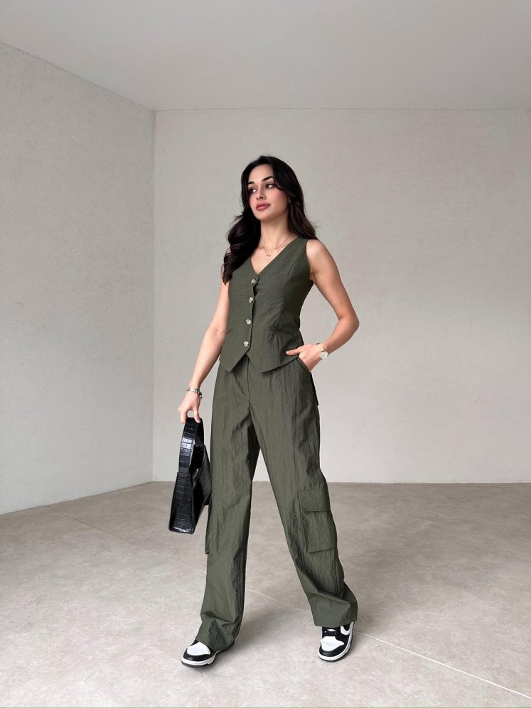 Paraşüt Kargo Cepli Alsace Takım 1099 - Haki - Mooi