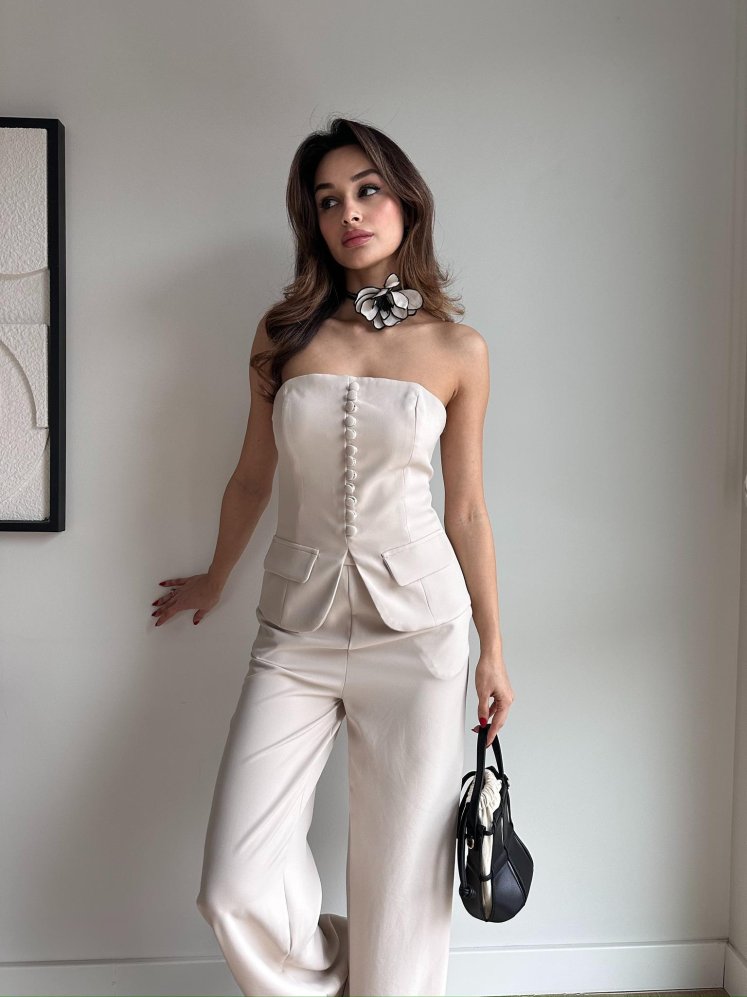 PARİDA Takım 3744 - Krem - Mooi Butik