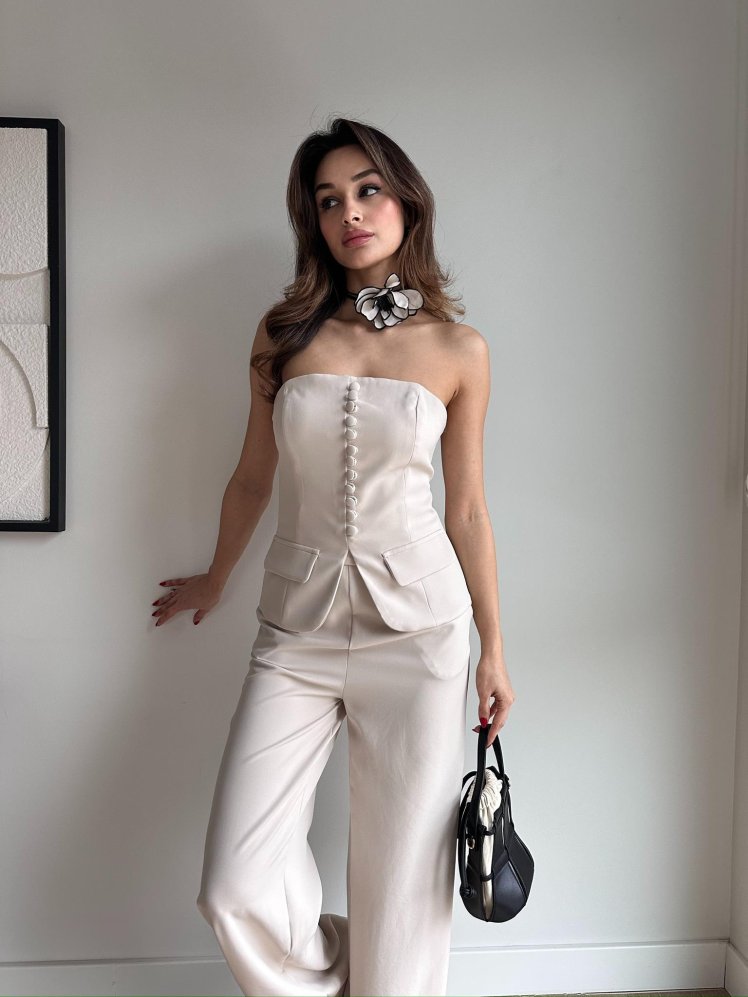 PARİDA Takım 3744 - Krem - Mooi Butik