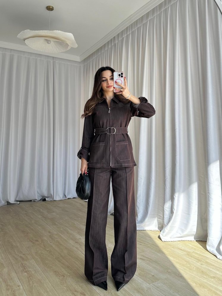 PARKER Denim Takım 5879 - Acı Kahve - Mooi Butik