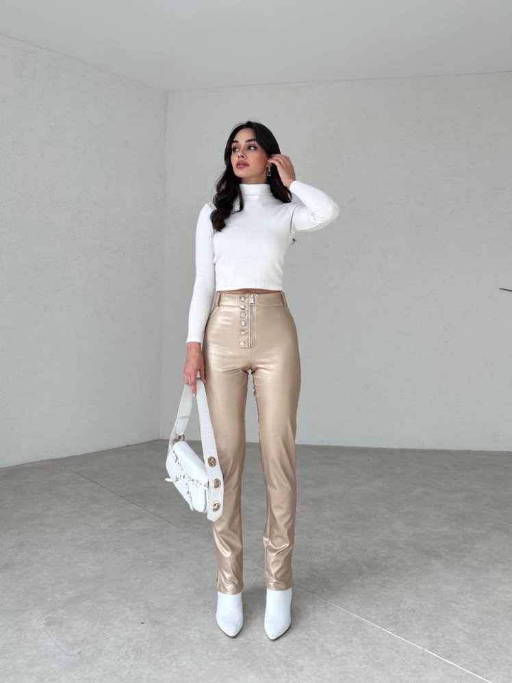 Parlak NİCE Pantolon 3501 - Gold - Mooi Butik