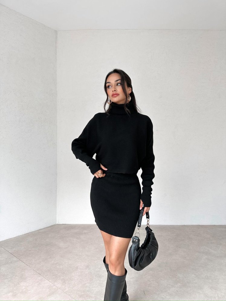 Parmak Geçmeli MADS Takım 3905 - Siyah - Mooi Butik