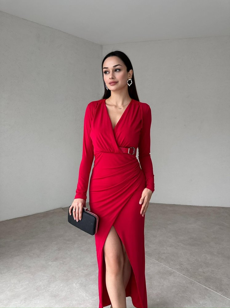 PASSOS Maxi Elbise 1312 - Kırmızı - Mooi Butik