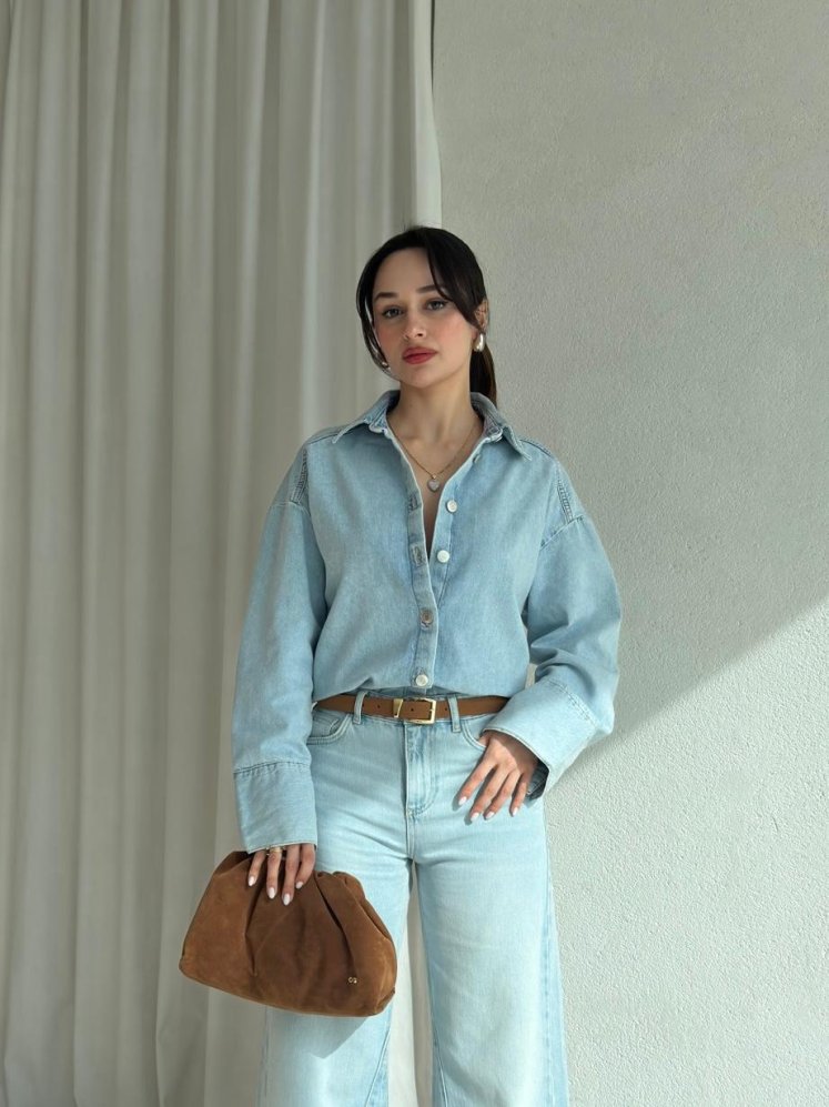 PAYER Denim Gömlek 8460 - Buz Mavisi - Mooi Butik