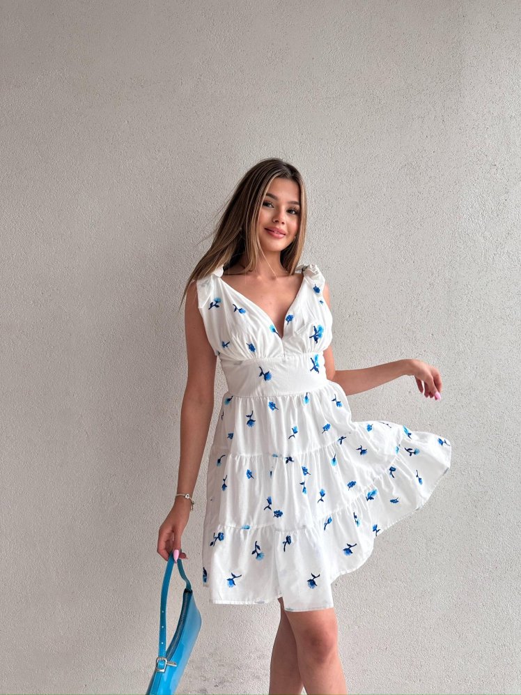 PENROSE Mini Elbise 4852 - Mavi - Mooi Butik