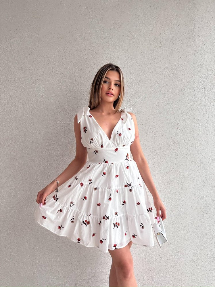 PENROSE Mini Elbise 4852 - Bordo - Mooi Butik