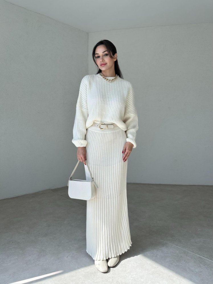 PENTO Triko Etek 1207 - Ekru - Mooi Butik