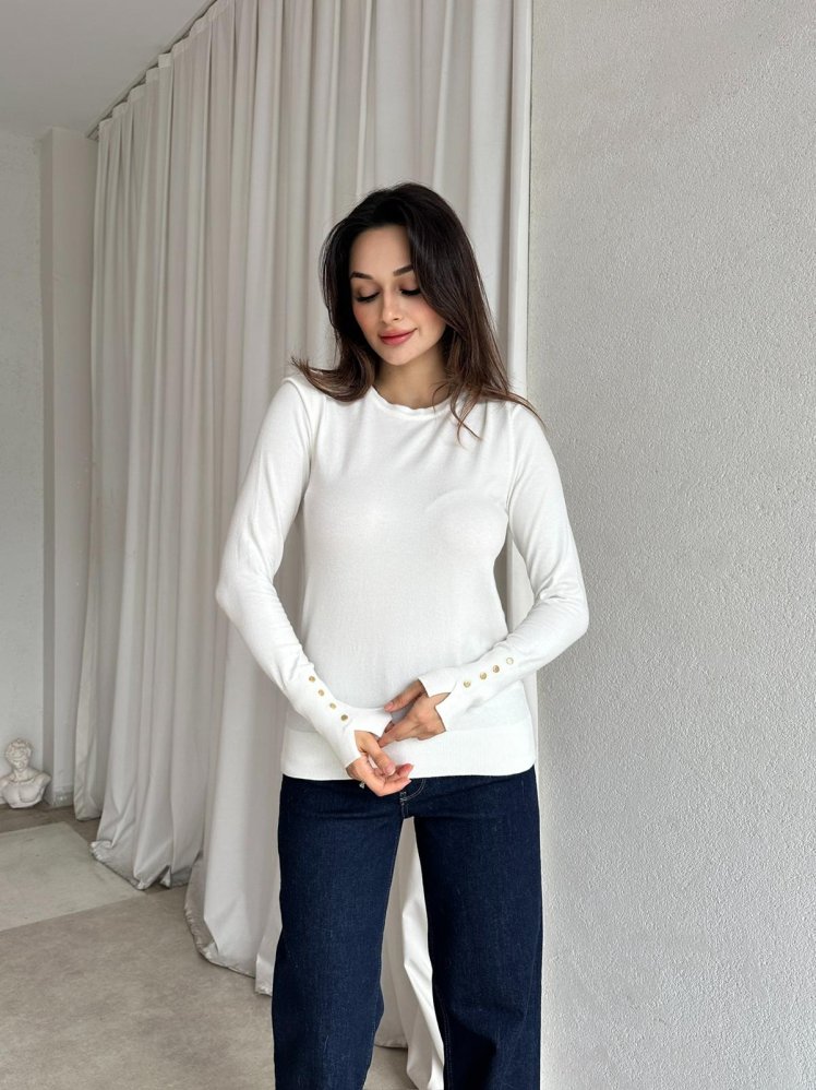 PEREZ Kazak 8494 - Beyaz - Mooi Butik