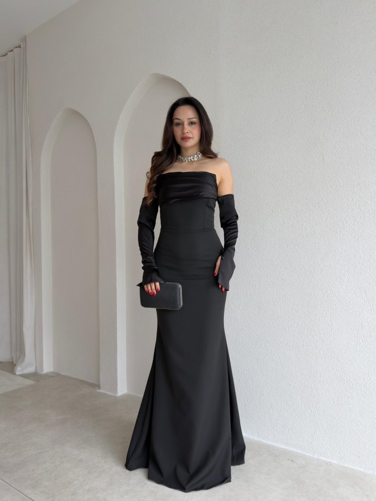 PERİSA Maxi Elbise 5082 - Siyah - Mooi Butik