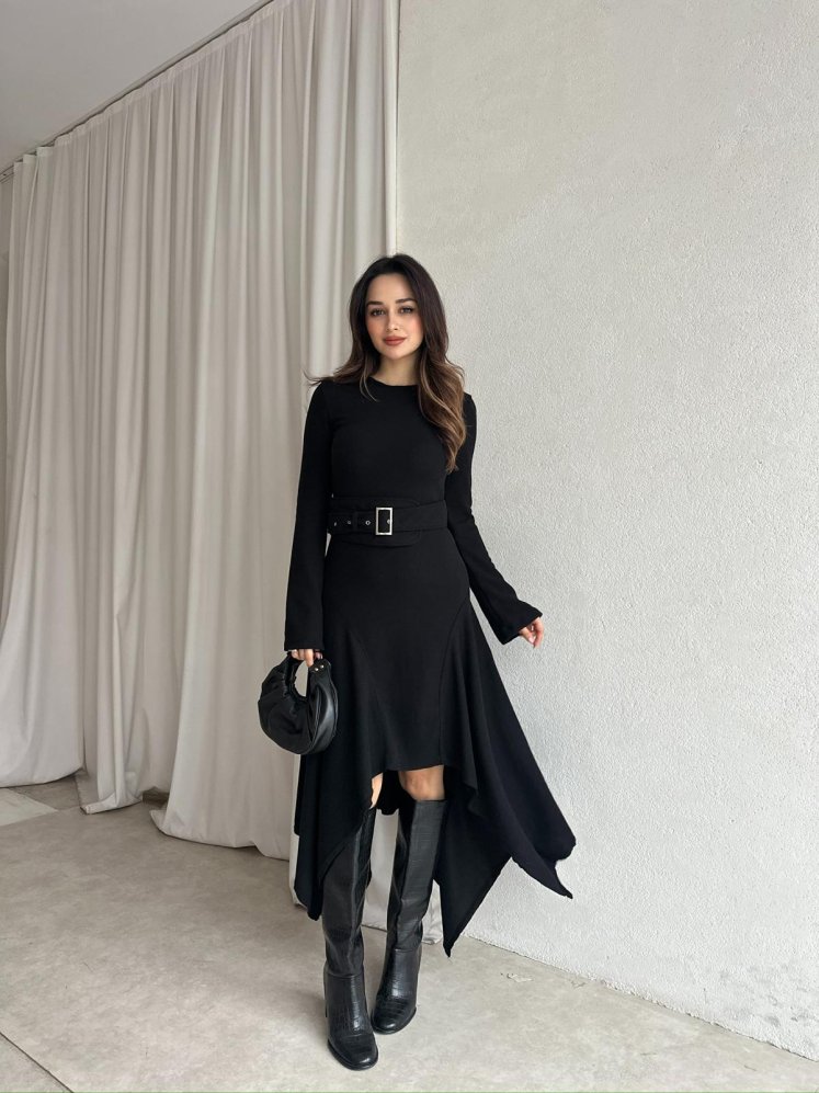 POOL Elbise 8781 - Siyah - Mooi Butik