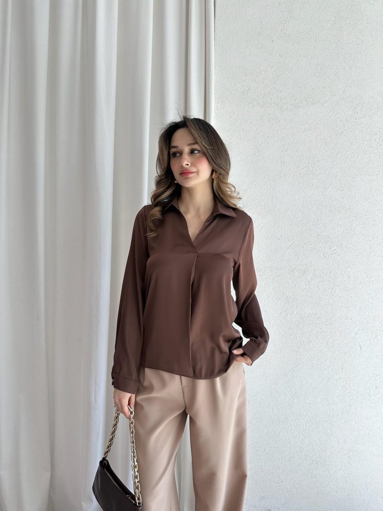POPPER Gömlek 6745 - Acı Kahve - Mooi Butik (1)