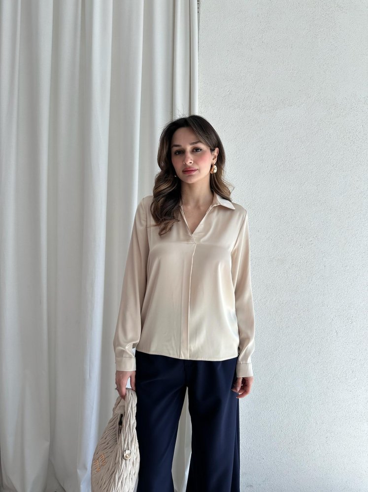 POPPER Gömlek 6745 - Krem - Mooi Butik (1)