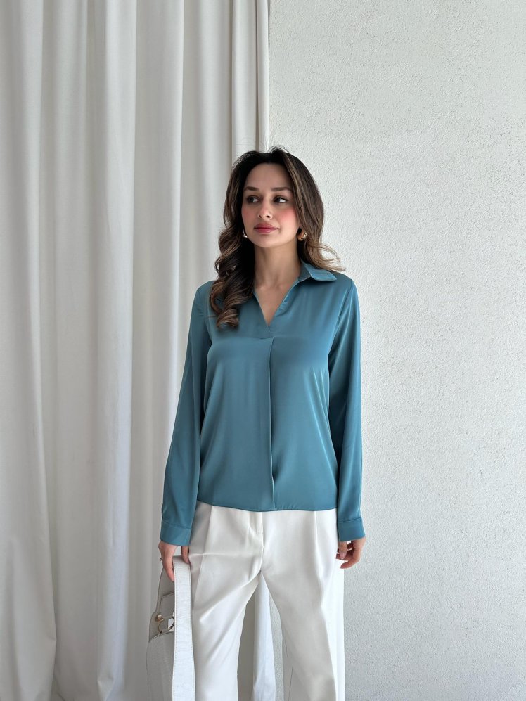 POPPER Gömlek 6745 - Yeşil - Mooi Butik (1)