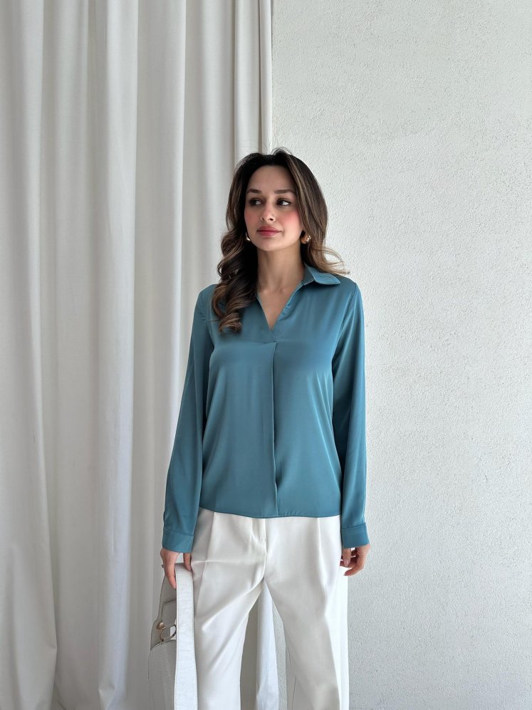 POPPER Gömlek 6745 - Yeşil - Mooi Butik (1)