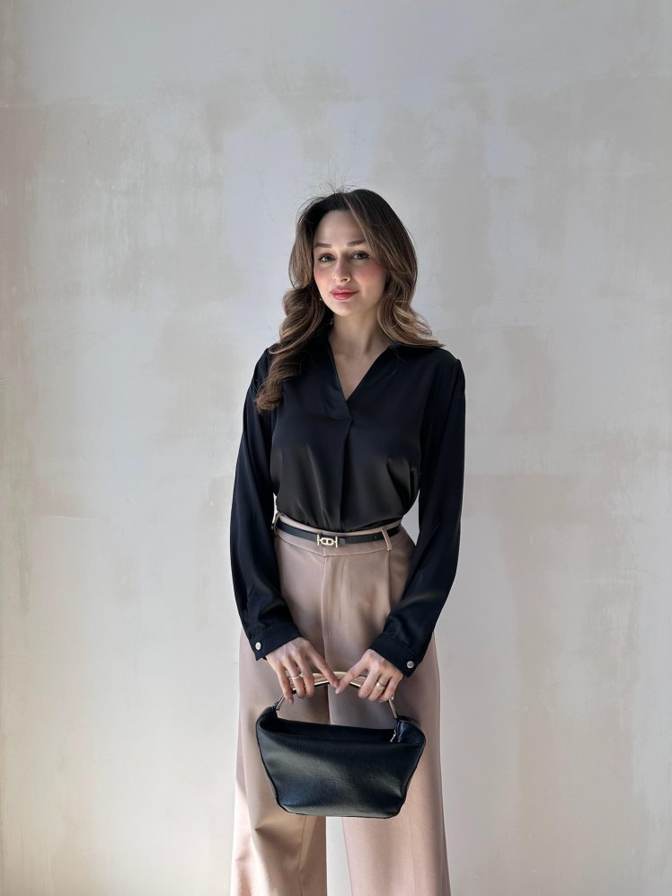 POPPER Gömlek 6745 - Siyah - Mooi Butik