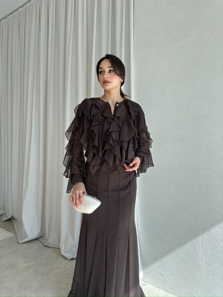 POPPY Takım 8599 - Acı Kahve - Mooi Butik