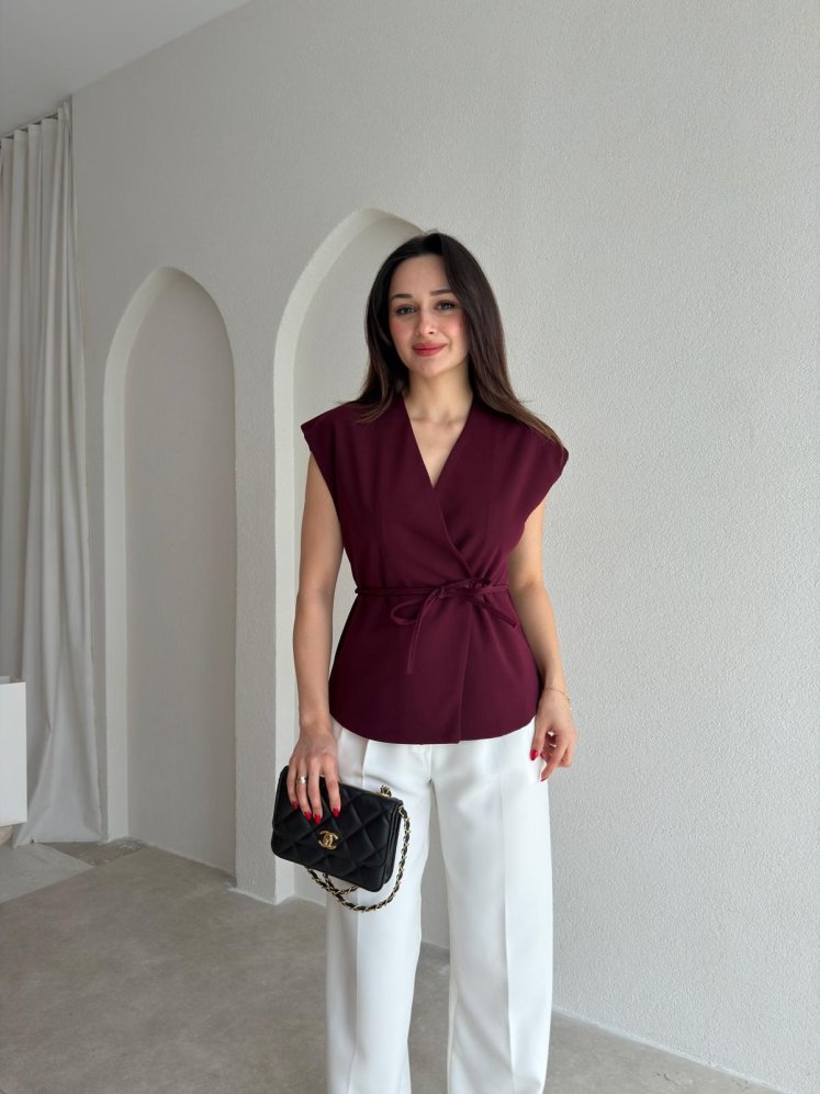 PORTO Bluz 8987 - Bordo - Mooi Butik