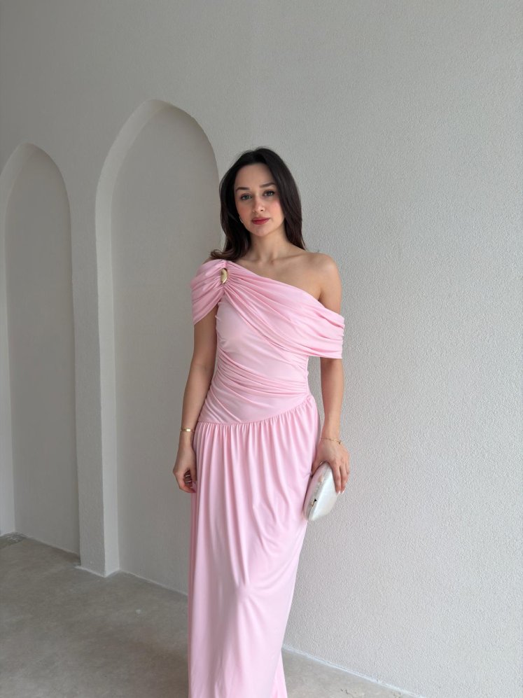 POSNER Maxi Elbise 2011 - Pudra - Mooi Butik