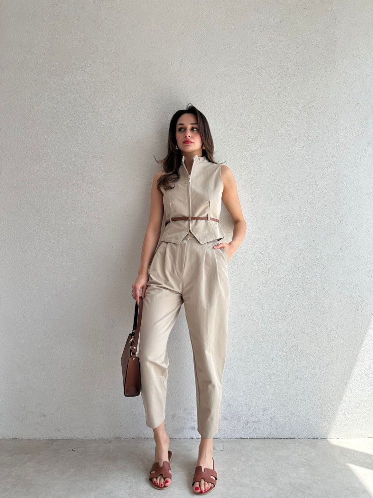 PRAG Takım 6892 - Bej - Mooi Butik