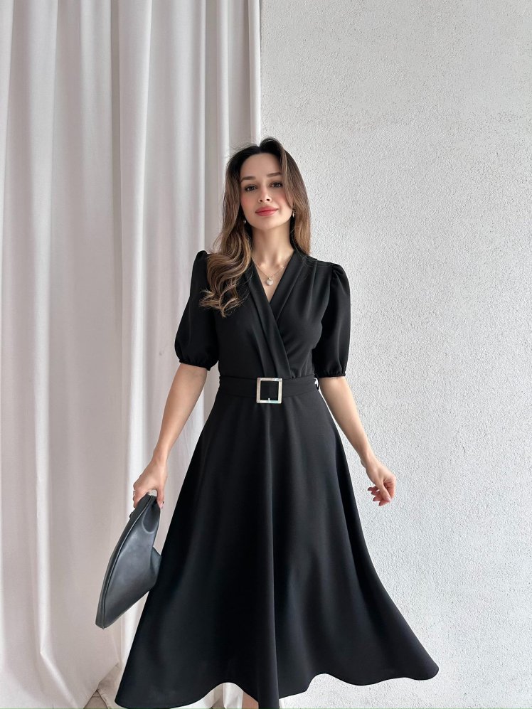 PRANO Midi Elbise 7847 - Siyah - Mooi Butik