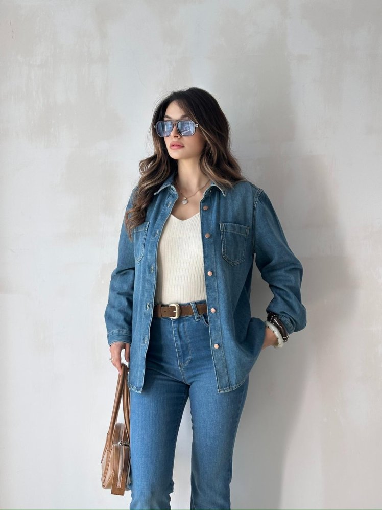 PULSE Gömlek 8584 - Mavi - Mooi Butik