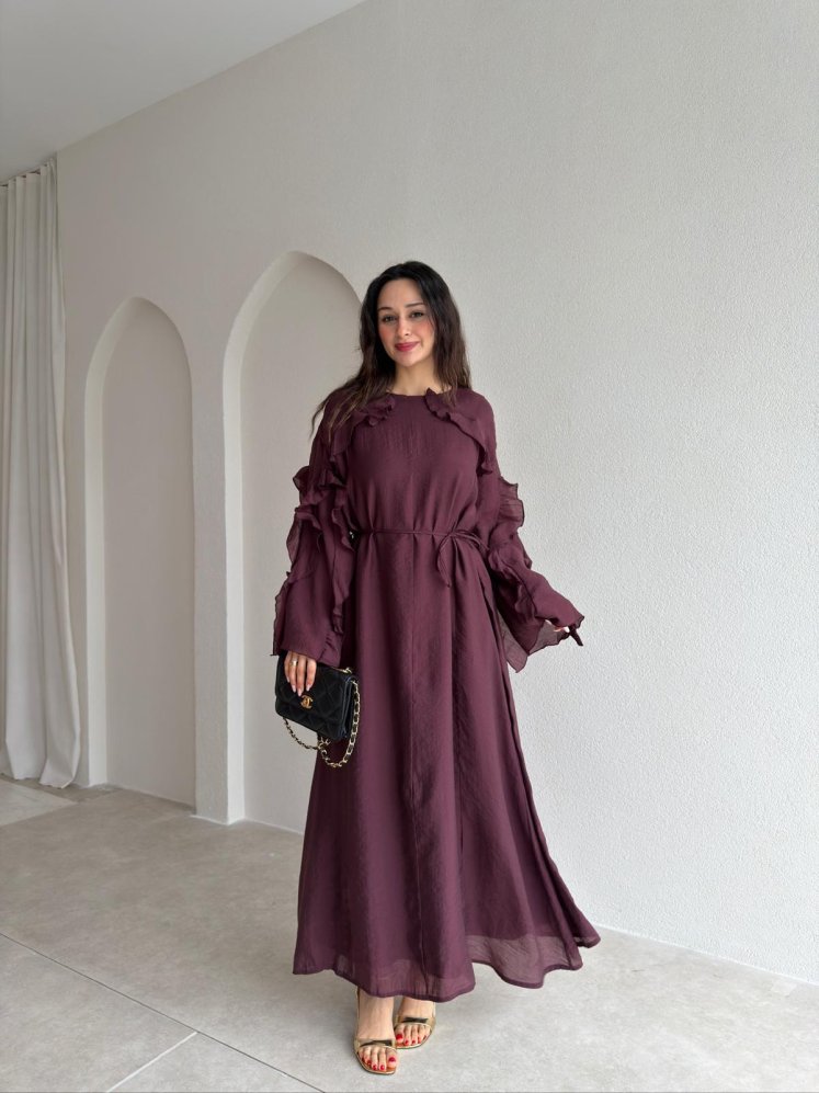 PUREST Midi Elbise 6936 - Acı Kahve - Mooi Butik