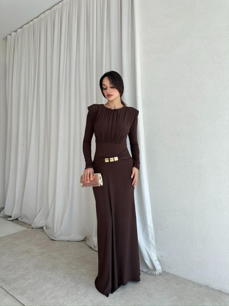 RAGNAR Elbise 8576 - Acı Kahve - Mooi Butik