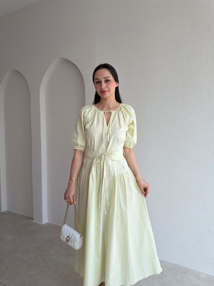 RALLY Midi Elbise 8908 - Yeşil - Mooi Butik