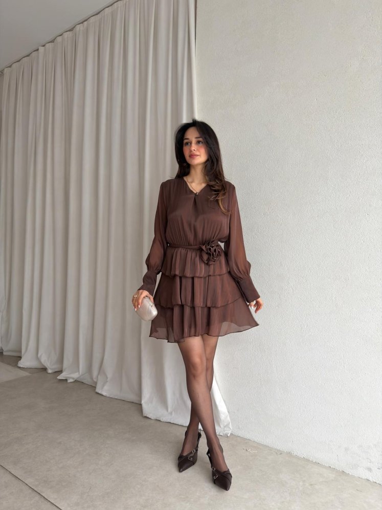 RALPH Elbise 8863 - Acı Kahve - Mooi Butik